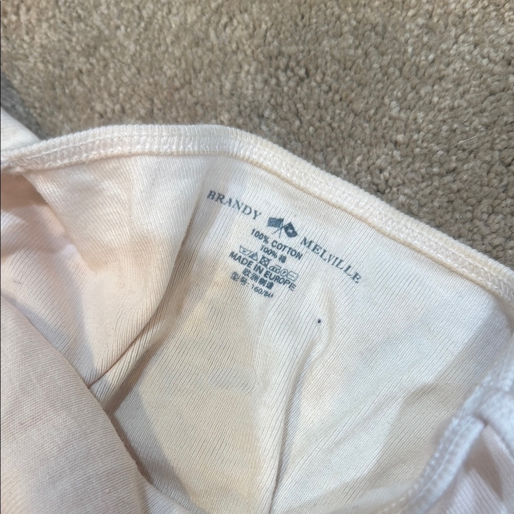 Brandy Melville White Camisole with Pink Lace - Picture 3 of 3